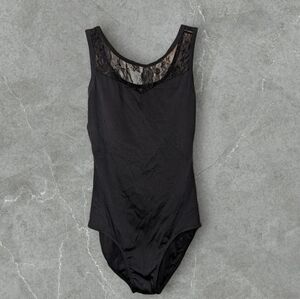 Leotard with lace back